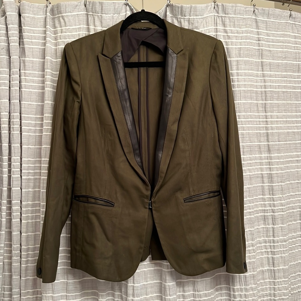 Rag and Bone wool and leather blazer